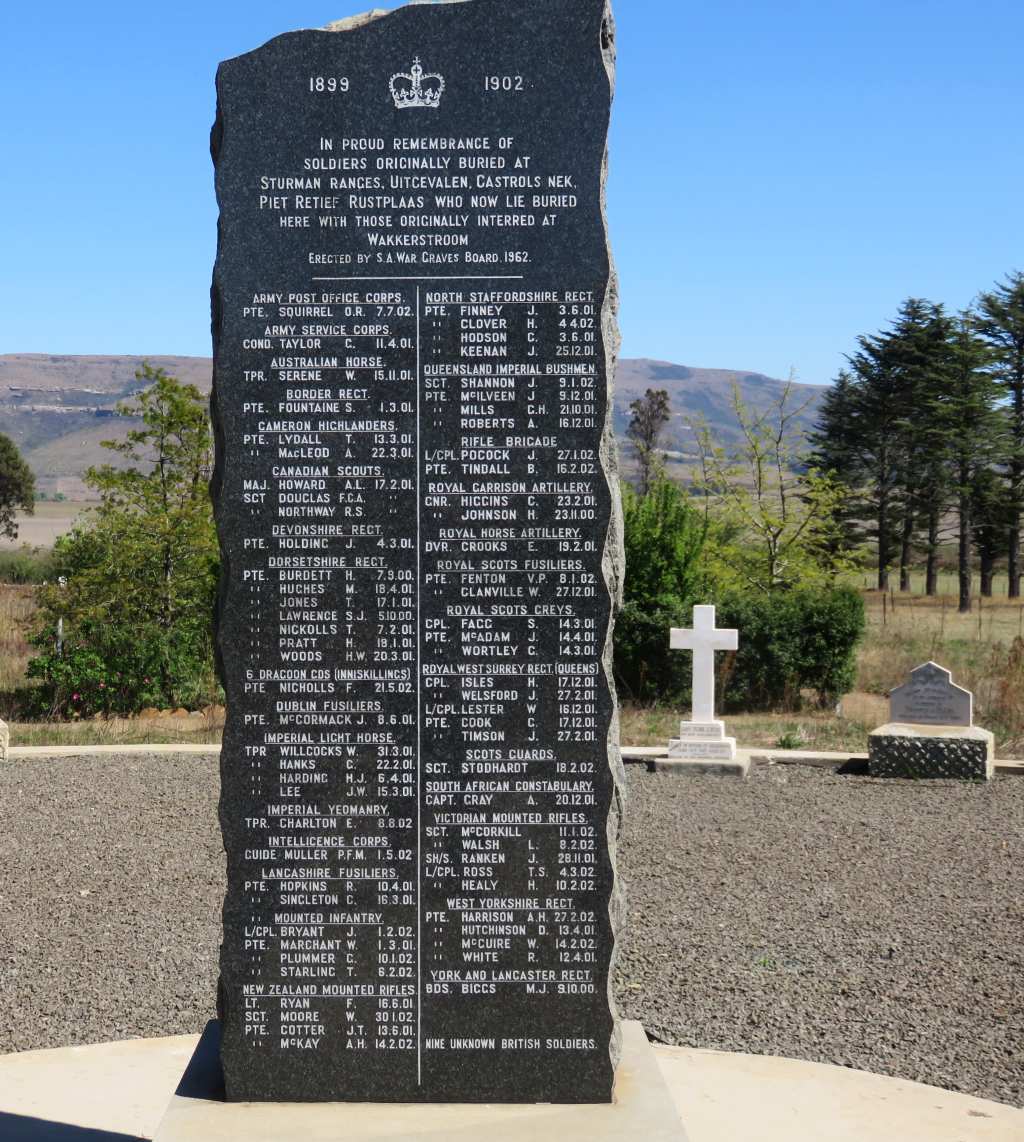 Wakkerstroom anglo boer war memorial